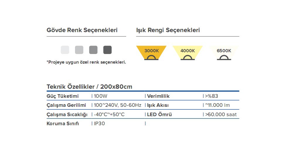 Dekoratif LED Aydinlatma - 9 - Elips dekoratif buyuk tavan armaturu - Teknik Ozellik